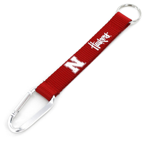 NEBRASKA CARABINER LANYARD KEYCHAIN