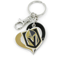 GOLDEN KNIGHTS SWIRL HEART KEYCHAIN