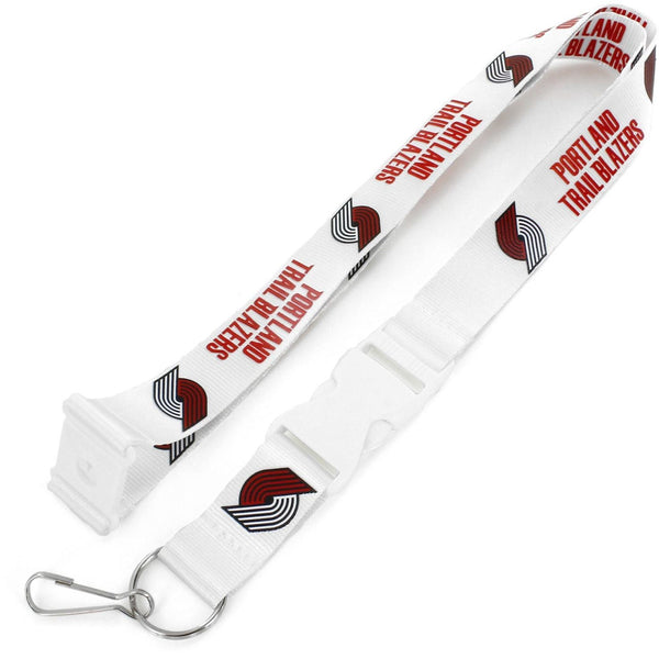 TRAIL BLAZERS (WHITE W/WHT BUCKLE) TEAM LANYARD