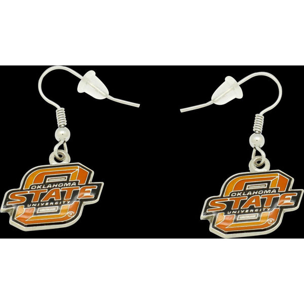 OKLAHOMA STATE COLLEGE DANGLER EARRINGS