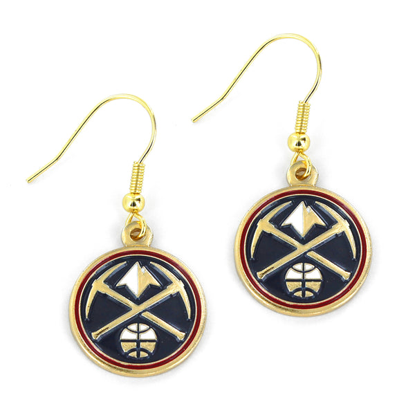 NUGGETS LOGO DANGLER EARRINGS