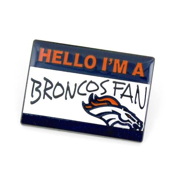 BRONCOS NAME TAG PIN