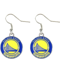 WARRIORS LOGO DANGLER EARRINGS