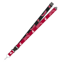 WASHINGTON STATE (BLACK/RED) REVERSIBLE LANYARD