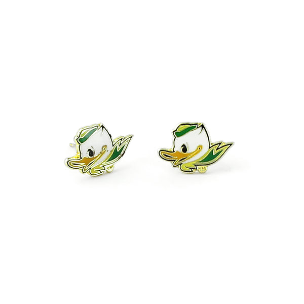 OREGON 'FIGHTING DUCK' POST EARRINGS