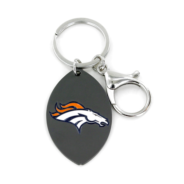 BRONCOS MATTE FINISH FOOTBALL KEYCHAIN