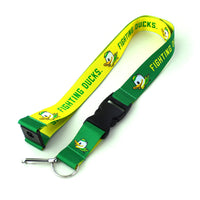 OREGON 'FIGHTING DUCK' (GREEN & YELLOW) REVERS LANYARD