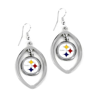 STEELERS FOOTBALL CUTOUT EARRING