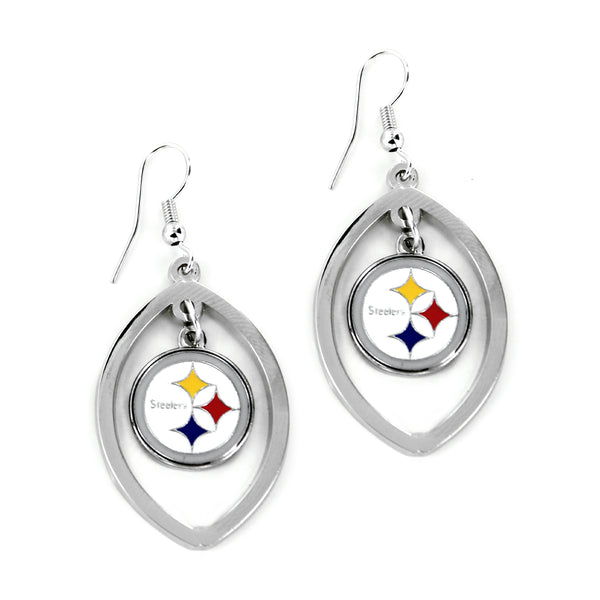 STEELERS FOOTBALL CUTOUT EARRING