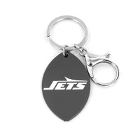 JETS MATTE FINISH FOOTBALL KEYCHAIN