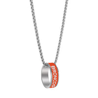 BRONCOS (SILVER) FASHION RING PENDANT NECKLACE