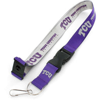 TCU (PURPLE/GRAY) REVERSIBLE LANYARD