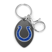 COLTS MATTE FINISH FOOTBALL KEYCHAIN