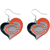 BEARS SWIRL HEART EARRINGS