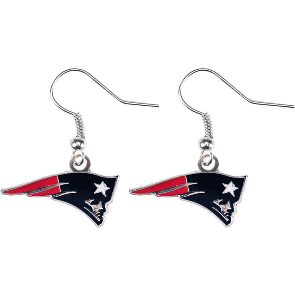 PATRIOTS LOGO DANGLER EARRINGS