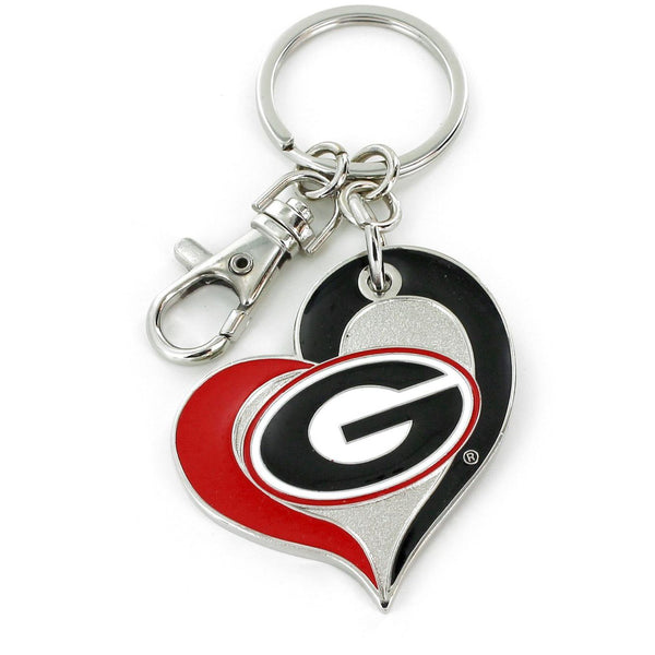 GEORGIA SWIRL HEART KEYCHAIN