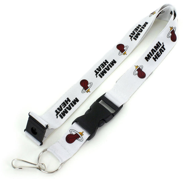 HEAT (WHITE W/WHT BUCKLE) TEAM LANYARD