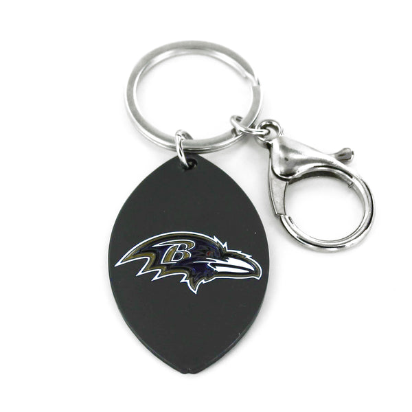 RAVENS MATTE FINISH FOOTBALL KEYCHAIN