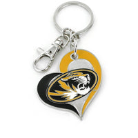 MISSOURI SWIRL HEART KEYCHAIN