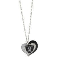 RAIDERS SWIRL HEART NECKLACE