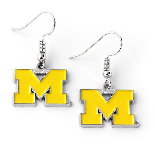 MICHIGAN (YELLOW) COLLEGE DANGLER EARRINGS