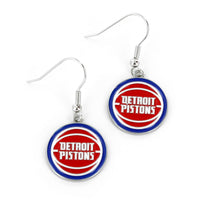 PISTONS LOGO DANGLER EARRINGS