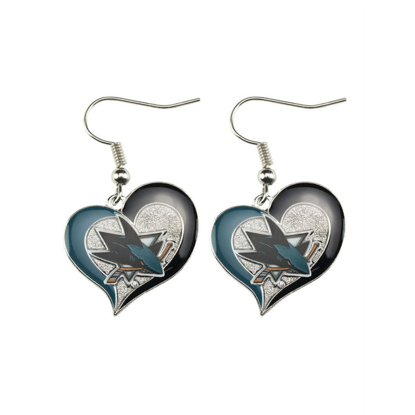 SHARKS SWIRL HEART EARRINGS