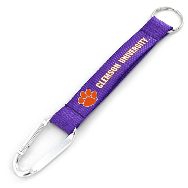 CLEMSON CARABINER LANYARD KEYCHAIN