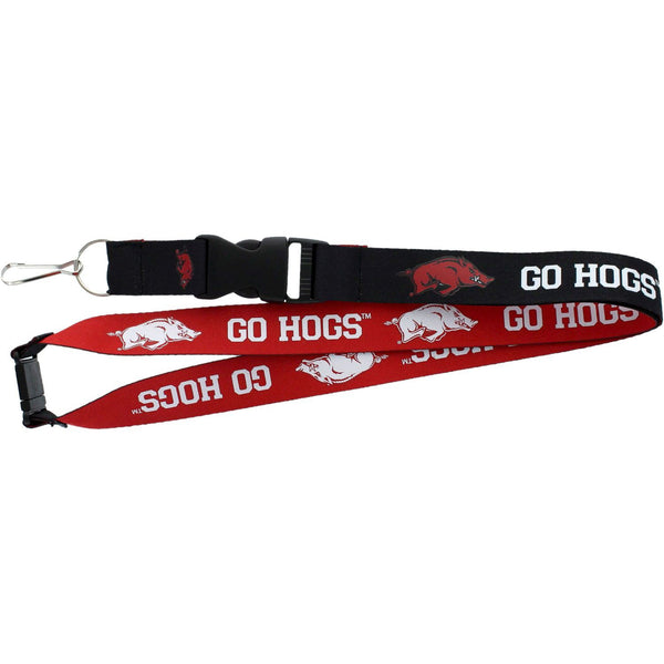 ARKANSAS (BLACK/RED) REVERSIBLE LANYARD