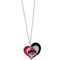 OHIO STATE SWIRL HEART NECKLACE