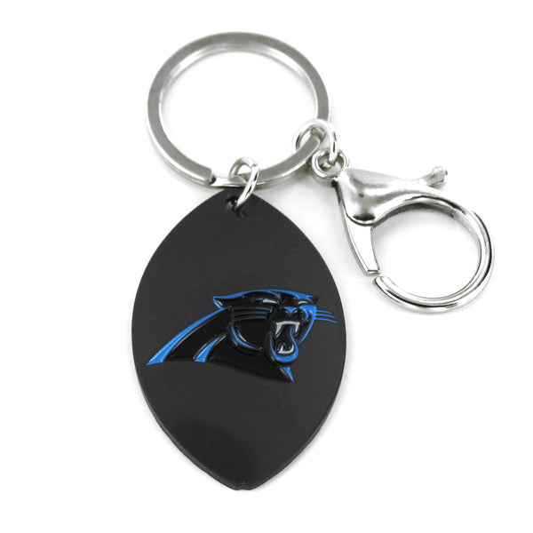 PANTHERS MATTE FINISH FOOTBALL KEYCHAIN