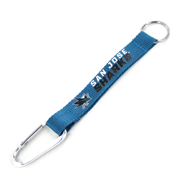 SHARKS (TEAL) CARABINER LANYARD KEYCHAIN