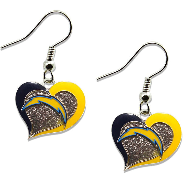 CHARGERS SWIRL HEART EARRINGS