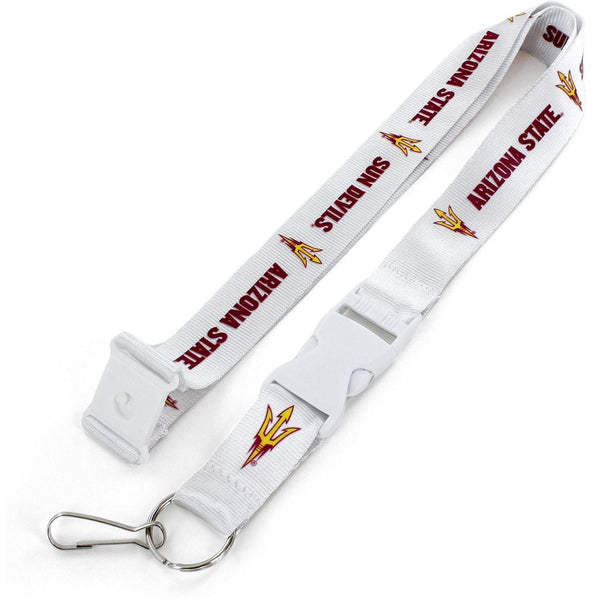 ARIZONA STATE (WHITE W/WHT BUCKLE) TEAM LANYARD