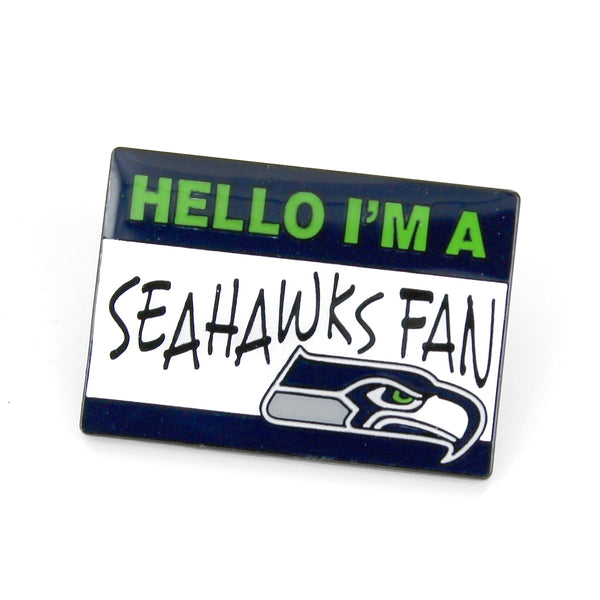 SEAHAWKS NAME TAG PIN