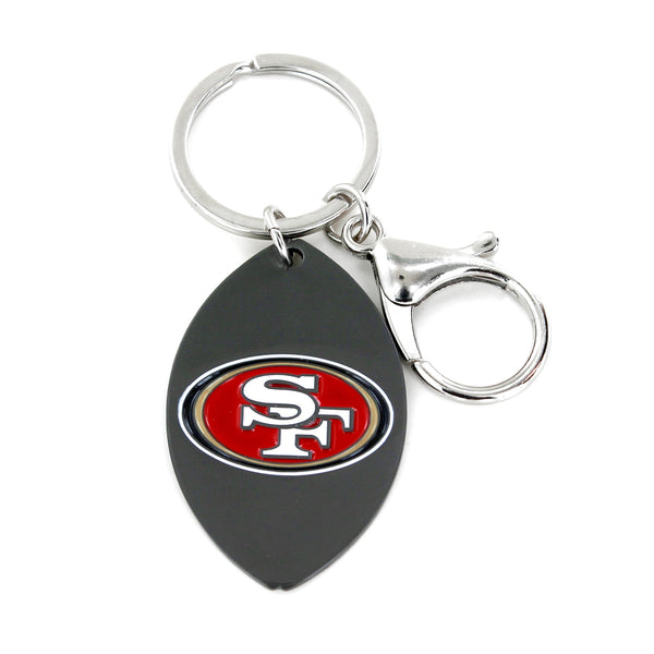 49ERS MATTE FINISH FOOTBALL KEYCHAIN