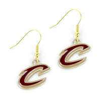 CAVALIERS LOGO DANGLER EARRINGS