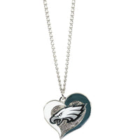 EAGLES SWIRL HEART NECKLACE