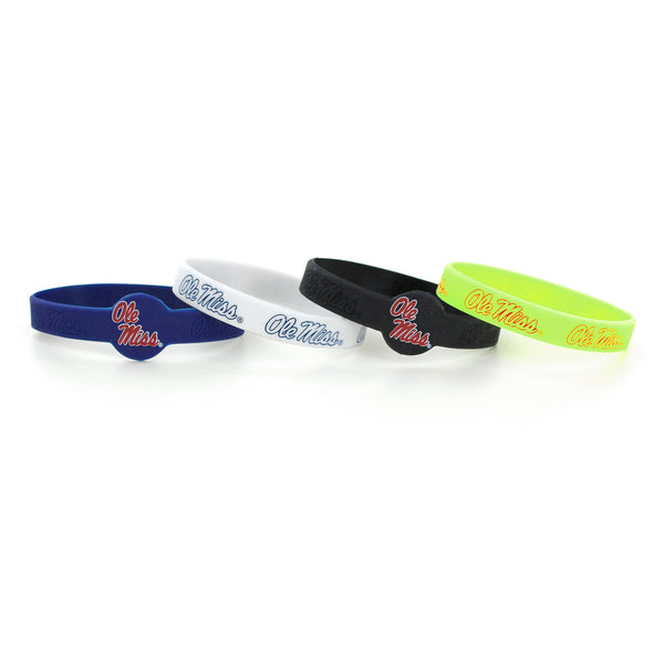 OLE MISS SILICONE BRACELETS (4 PACK)