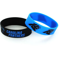 PANTHERS WIDE BRACELETS (2-PACK)