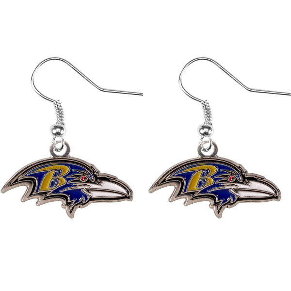 RAVENS LOGO DANGLER EARRINGS