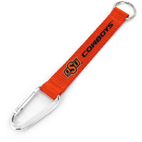 OKLAHOMA STATE (OSU LOGO) CARABINER LANYARD KEYCHAIN