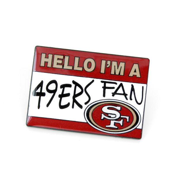 49ERS NAME TAG PIN