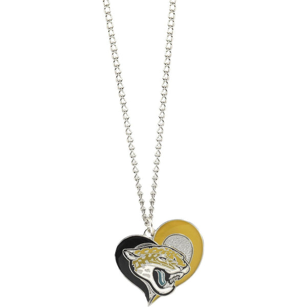 JAGUARS SWIRL HEART NECKLACE