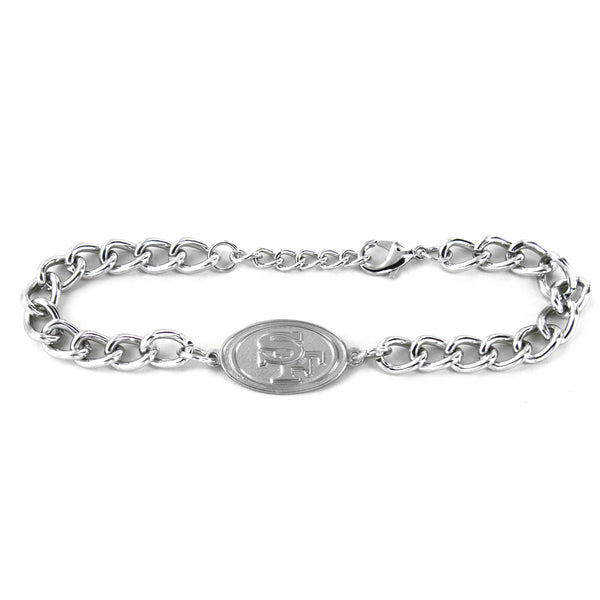 49ERS CHAIN LINK LOGO BRACELET