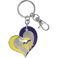 VIKINGS SWIRL HEART KEYCHAIN