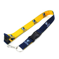 GRIZZLIES (BLUE/YELLOW) REVERSIBLE LANYARD