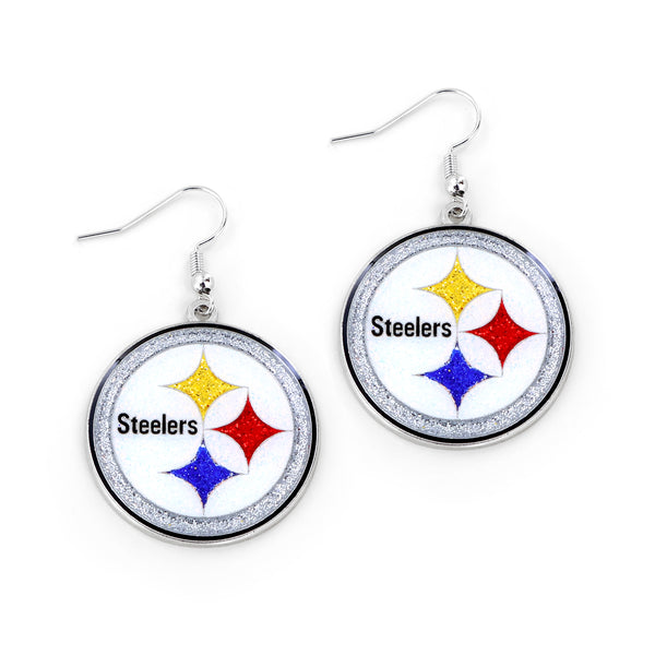 STEELERS GLITTER DAZZLE EARRINGS