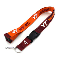 VIRGINIA TECH (RED/ORANGE) REVERSIBLE LANYARD