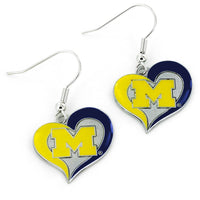 MICHIGAN SWIRL HEART EARRINGS